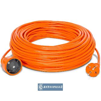 Przedłużacz ogrodowy 25m 1x2P 16A 2x 1,5mm2 OWY (H05VV-F) pomarańczowy PO-ST/OWY KEL W-96966 Plast-Rol Lotyń 1