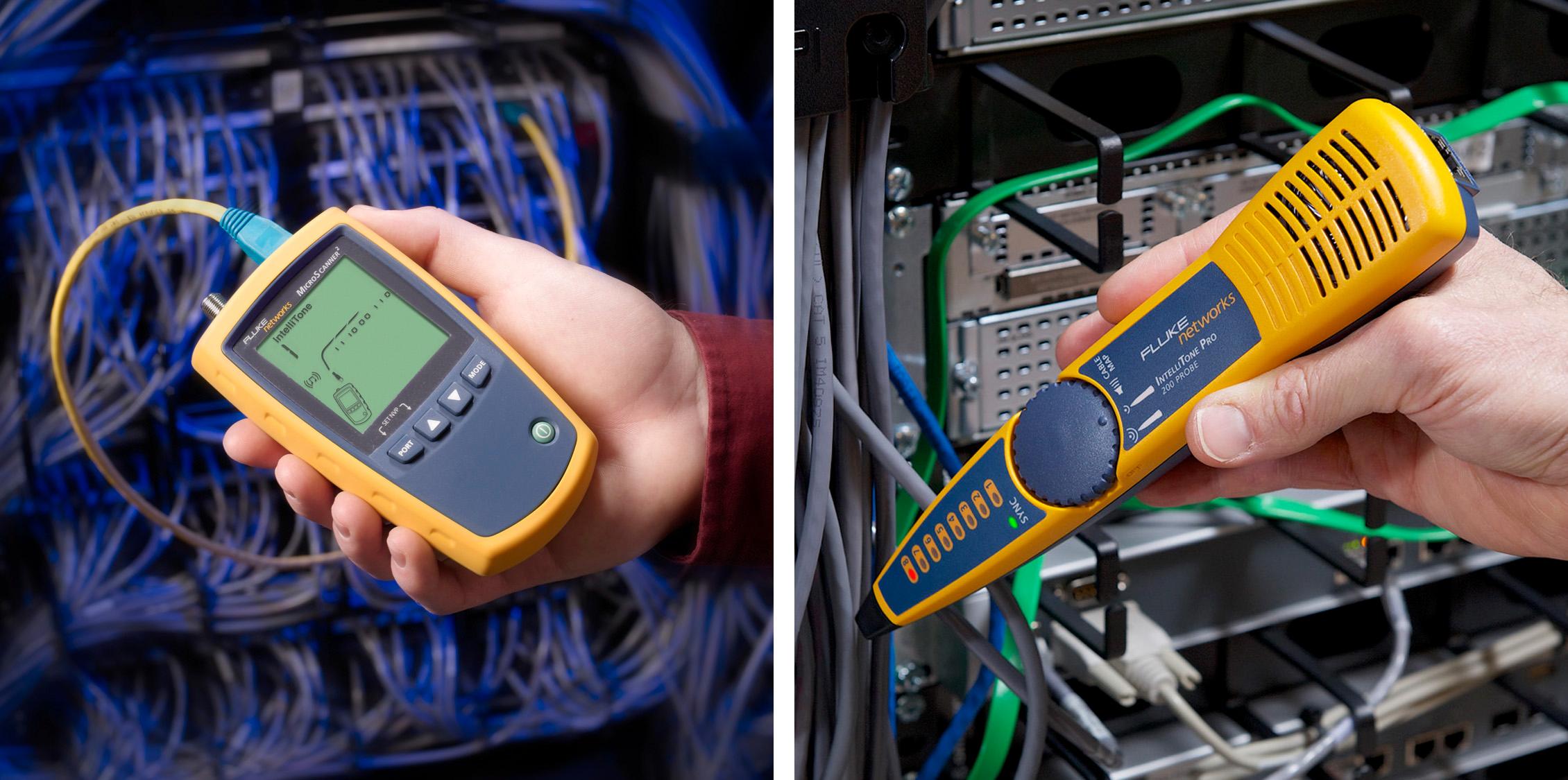Tester Okablowania Strukturalnego Pozwala Sprawdzić Tester okablowania Fluke Networks MS2-KIT MicroScanner2 kabel