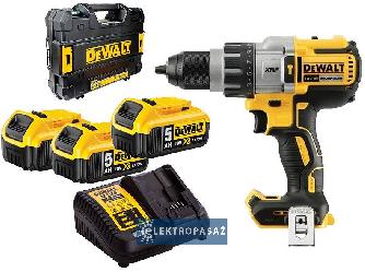 Akumulatorowa wiertarko-wkrętarka udarowa DeWalt DCD996P3-QW 18V XR XRP 3x5,0Ah TStak 1