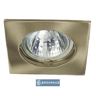Oprawa punktowa podtynkowa nieruchoma MR16 IP20 kwadratowa miedź Navi CTX-DS10-AB 04693 Kanlux 1