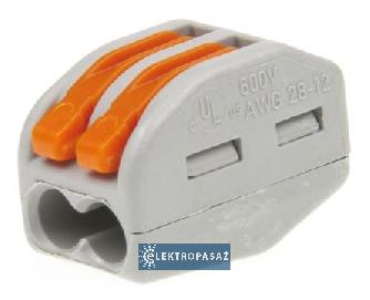 Szybkozłączka z dźwigniami 2x 0,08-4,0mm2 szara 222-412 Wago 1