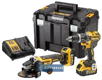 Zestaw narzędzi Combo DeWalt DCK2080P2T-QW 18V XR 2x5,0Ah Li-Ion DCD796+DCG405 TSTAK 1