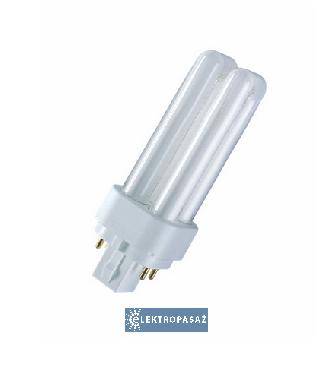 Świetlówka kompaktowa wtykowa G24q-2 (4-pin) 18W 1200lm biała neutralna Duluxe D/E 18W/840 4050300017617 Ledvance 1