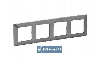 Valena life metal stalowy ramka poczwórna 754154 Legrand 1