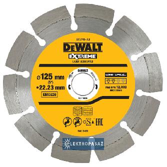 Tarcza diamentowa DeWalt  DT3741-XJ 125mm do cięcia materiałów budowlanych oraz betonu spawane laserowo - do pracy na sucho 1