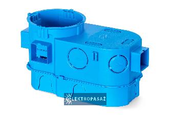 Puszka podtynkowa 2x60mm ekstragłęboka 80 mm szeregowa do elektroniki SE2x60G niebieska 34159203 Simet 1