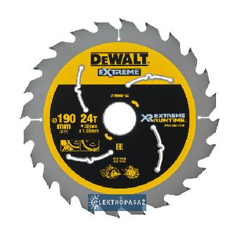 Piła tarczowa HM do elektronarzędzi 190x30x1,55/0,99/24z XR Extreme Runtime do cięcia wzdłużnego drewna DT99562-QZ DeWalt 1