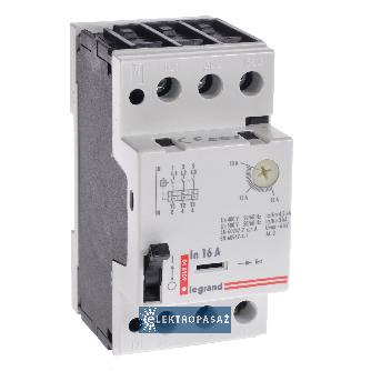 Wyłącznik silnikowy 3P  7,50kW 10,0-16,0A Iu=16A M 250 606810 Legrand 1