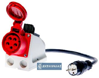 Adapter gniazd siłowych 16A przełączany WAADAPAT16PR Sonel 1