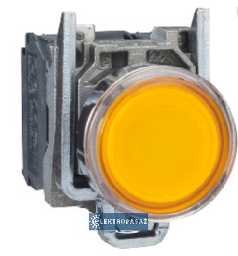 Przycisk sterowniczy 22mm żółty z samopowrotem z podświetleniem 1Z 1R XB4BW35B5 Schneider 1