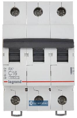 Wyłącznik nadprądowy 3P C  16A  6kA AC S 303 RX3 419235 Legrand 1