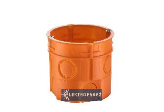 Puszka instalacyjna 60mm głęboka z wkrętami pomarańczowa Z60DFw 33035008 Simet 1