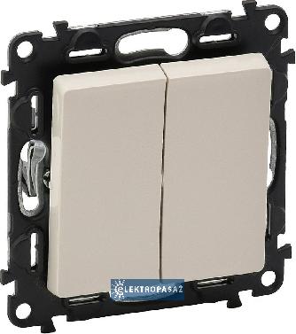 Valena life kremowy p/t łącznik schodowy podwójny bez ramki 752208 Legrand 1