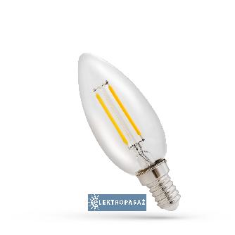 Żarówka LED świeczka E14  1,0W 120lm COG biała neutralna clear 270st. Spectrum WOJ+14576 Wojnarowscy 1