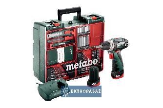 Wiertarko-wkrętarka akumulatorowa Metabo PowerMaxx BS 12V 2x2,0Ah Li-Power + mobilny warsztat walizka 600080880 1