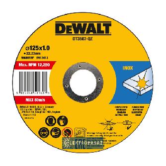 Tarcza do cięcia prosta 125x1,0x22,23mm Inox do metalu opk.=10szt. DT3507-QZ DeWalt 1