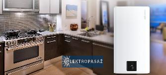 Elektryczny ogrzewacz wody Cube 50L z cyfrowym sterowaniem wiszący pionowo wydajność 89L 841286 Atlantic - defekt 1