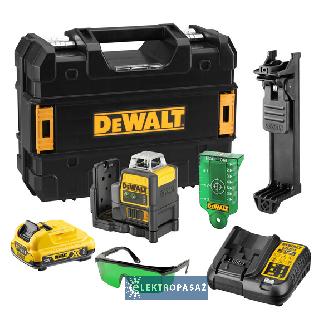 Laser krzyżowy 2x360st. DeWalt DCE0811D1G-QW wiązka zielona 12V XR 1x2,0Ah Li-Ion walizka 1