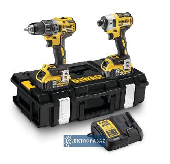 Zestaw narzędzi Combo DeWalt DCK266P2-QW 18V XR 2x5,0Ah Li-Ion DCD796+DCF887 ToughSystem 1
