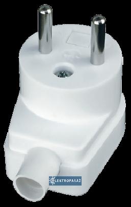 Wtyczka kątowa 2P 250V 16A IP20 biała W-9 31-02002.01 SI Powstaniec 1