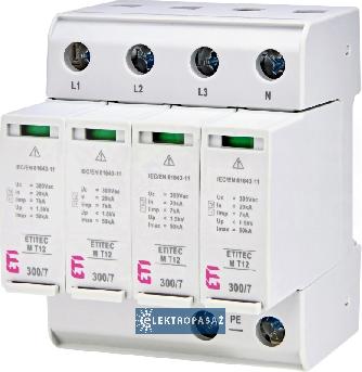 Ogranicznik przepięć 4P Typ 1+2 (kl. B,C) ETITEC M T12 300/7 002440506 ETI Polam 1