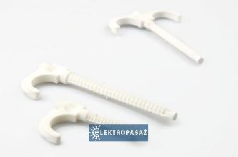 Uchwyt przewodu hakowy okrągły pojedynczy L-48 rury, przewody fi 20-24mm opk.=100szt 015.1 Elektroplast Stróża 1