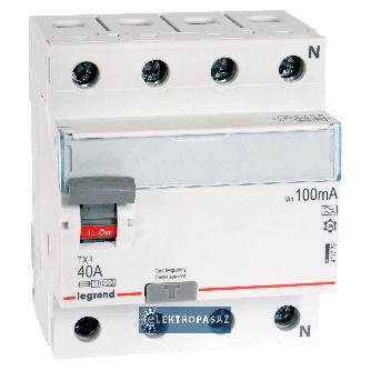 Wyłącznik różnicowoprądowy 4P  40A 0,10A typ A P 304 TX3 411775 Legrand 1