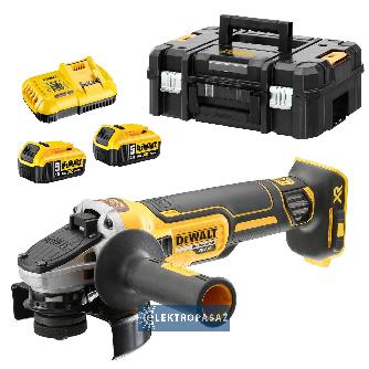 Akumulatorowa szlifierka kątowa DeWalt DCG405P2-QW 18V XR 2x5,0Ah Li-Ion tarcza 125mm TStak 1