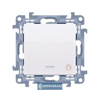 Simon 10 biały p/t łącznik zwierny światło z podświetleniem LED bez ramki CS1L.01/11 Kontakt-Simon 1