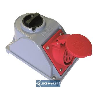 Gniazdo siłowe stałe 32A 4P z wył. L-0-P IP44 Combopol 960624401W PCE 1