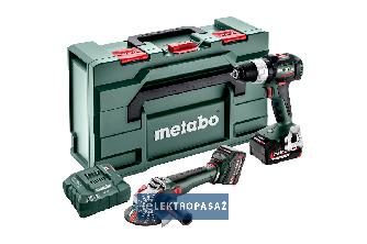 Zestaw narzędzi akumulatorowych Metabo Combo Set 2.9.4 18V wkrętarka BS 18 LT BL + szlifierka WB 18 LT BL 11-125 Quick 2x5,2Ah Li-Power metaBOX 165 L 685208650 1
