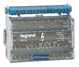 Listwa zaciskowa na szynę izolowana 17-torowa niebieska N17 004845 Legrand 1
