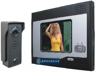 Zestaw wideodomofonowy 1-rodzinny z wideodomofonem 5,6 cala czarnym SD-880RC36-B DC1001 Eura -Tech 1