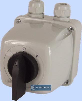 Łącznik krzywkowy ŁUK  25-43 L-0-P w obudowie. IP44 922529 Elektromet S.I. 1