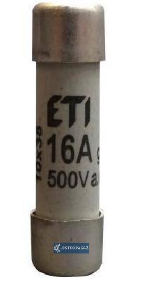 Wkładka bezpiecznikowa cylindryczna 10x38mm 16A gG 500V CH10 002620009 ETI Polam 1