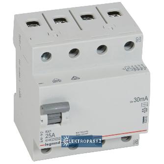Wyłącznik różnicowoprądowy 4P  25A 0,03A typ AC P 304 RX3 402062 Legrand 1