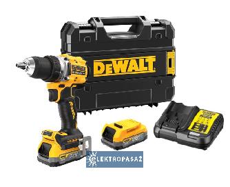 Akumulatorowa wiertarko-wkrętarka DeWalt DCD800E2T-QW 18V XR 2x 1,7Ah PowerStack 90Nm silnik bezszczotkowy TSTAK 1