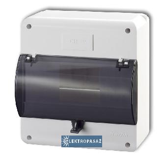 Rozdzielnica modułowa natynkowa 1x 8 NP+E IP30 z klapką OB-8ZZK Karlik 1