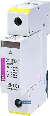 Ogranicznik przepięć C275/20 ETITEC 1F 002441510 ETI Polam 1