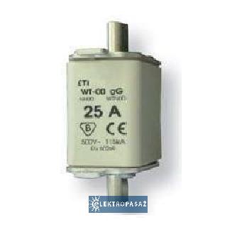 Wkładka topikowa przemysłowa zwłoczna NH00 WT-00  25A 500V AC gG 004111132 ETI 1
