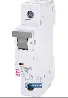 Wyłącznik nadprądowy 1P C 10A 6kA AC ETIMAT 6 002141514 ETI Polam wyprzedaż 1