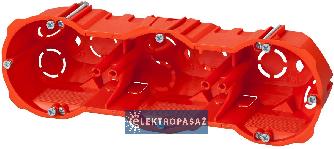 Puszka instalacyjna do płyt g-k 3x60mm głęboka 63mm czerwona PK-3x60F 0287-00 Elektro-Plast 1