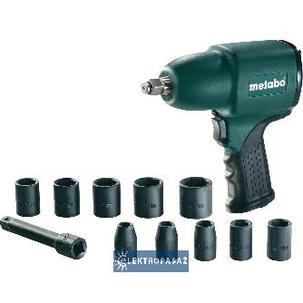 Zakrętak udarowy pneumatyczny Metabo DSSW 360 Set 1/2 cala 630Nm + zestaw 10 nasadek walizka 604118500 1