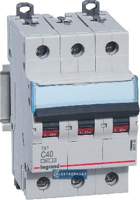 Wyłącznik nadprądowy 3P C  40A  6kA AC S 303 TX3 403549 Legrand 1