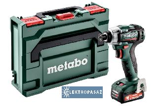 Zakrętak udarowy Metabo PowerMaxx SSD 12 BL Hex 1/4 cala 140Nm 12V 2x2,0Ah Li-Power metaBOX 118 601115500 1