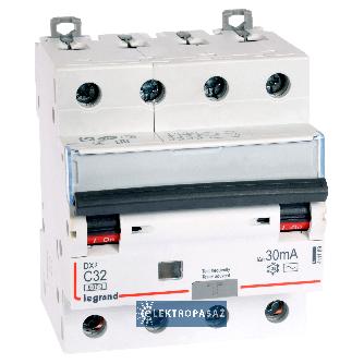 Wyłącznik różnicowo-nadprądowy P-314 4P C32A/30mA typ AC serii DX3 411189 Legrand 1