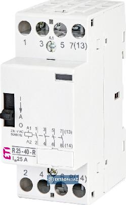 Stycznik modułowy ze sterowaniem ręcznym 25A 4Z 0R 230V AC R 25-40-R-230V AC 002464052 ETI Polam 1