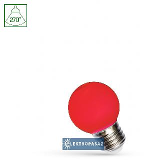 Żarówka LED kulka E27  1,0W czerwona Spectrum WOJ+11795 Wojnarowscy 1