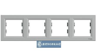 Asfora aluminium ramka poczwórna pozioma EPH5800461 Schneider 1