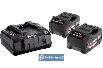 Zestaw 2 akumulatorów Metabo 18V 5,2Ah  Li-Power + ładowarka ASC 145 685051000 1